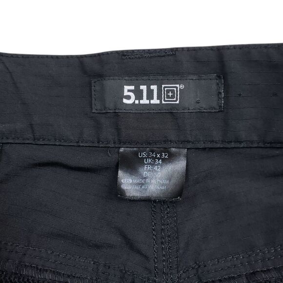 5.11 Tactical Cargo Pants 34 Black Ripstop Utility - Picture 3 of 8
